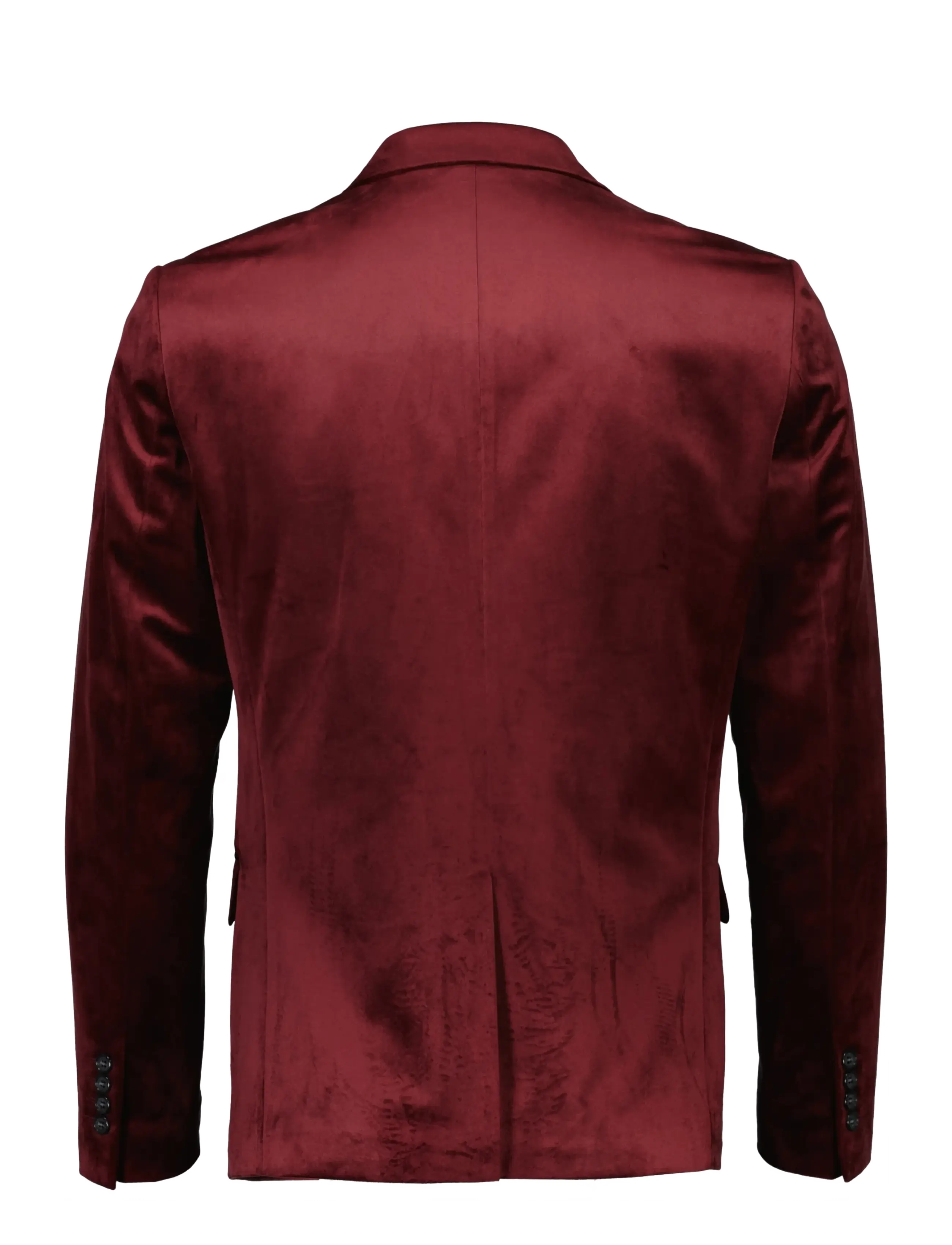 Lindbergh - Velvet blazer - enkeltradede blazere - burgundy - 2
