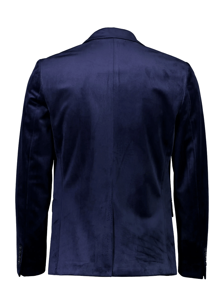 Lindbergh - Velvet blazer - enkelknäppta kavajer - dk blue - 2