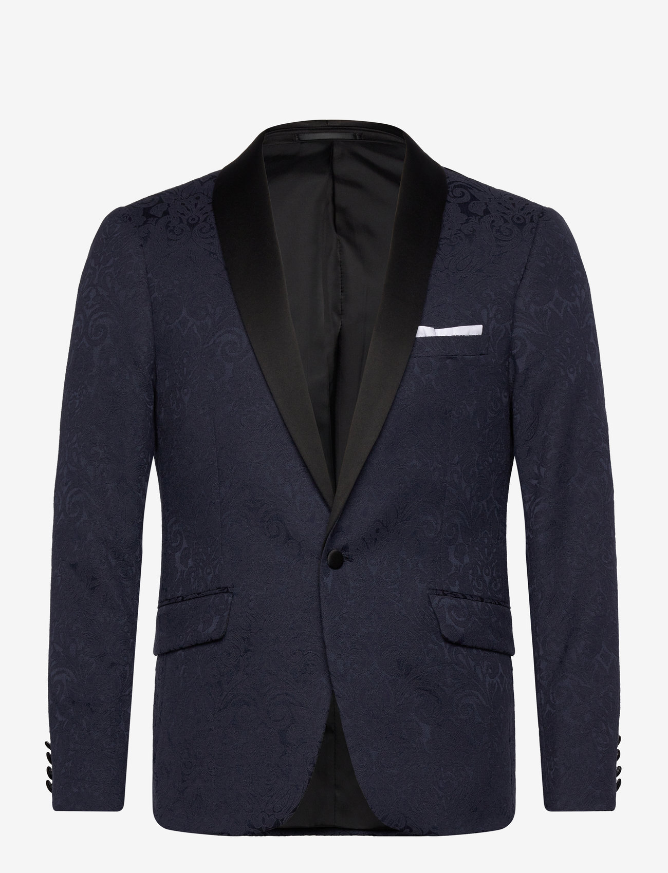 Lindbergh - Jaquard smoking blazer - dk blue - 1