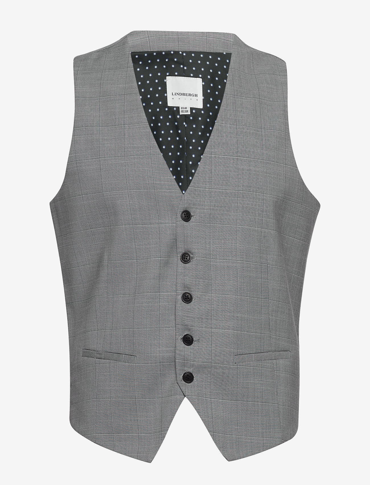 Checked waist coat - LT GREY CHECK