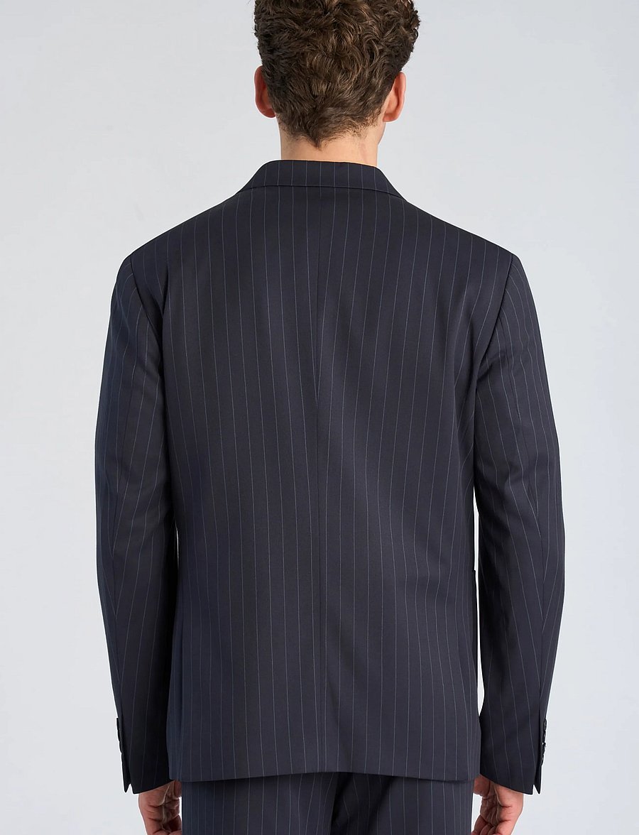 Lindbergh - Striped relaxed blazer - navy - 4