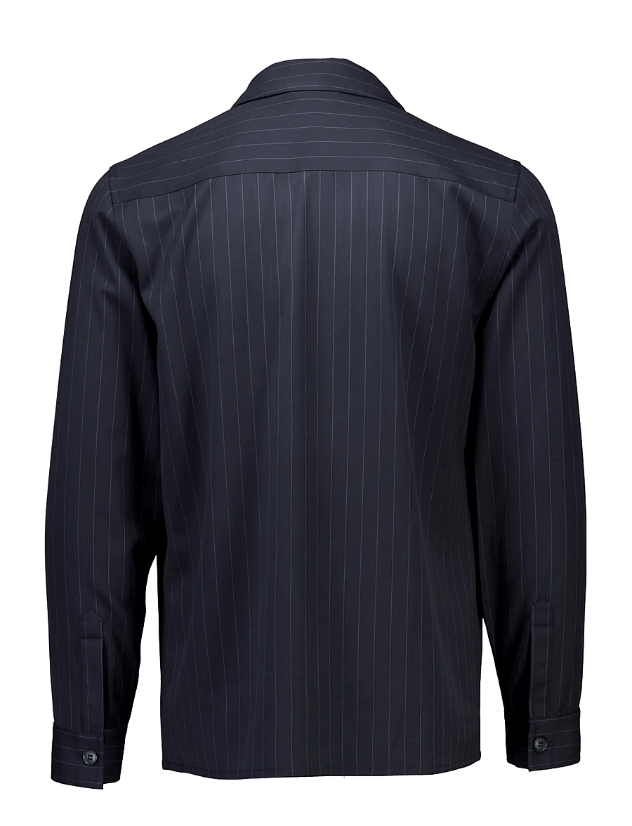 Lindbergh - Striped superflex overshirt - striped shirts - navy - 2