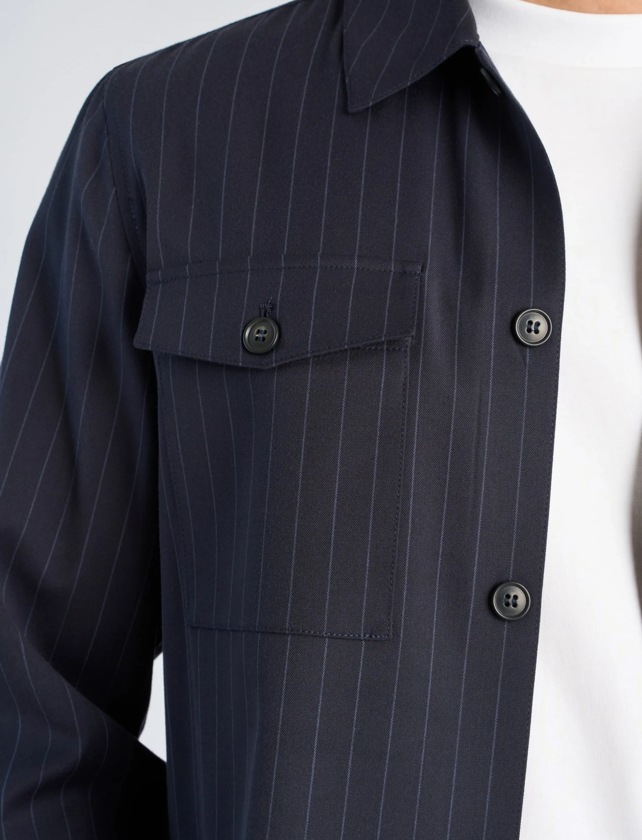 Lindbergh Striped Superflex Overshirt overshirts herr – bild 5