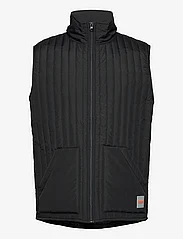 Lindbergh - Vertical quilted waistcoat - västar - black - 0