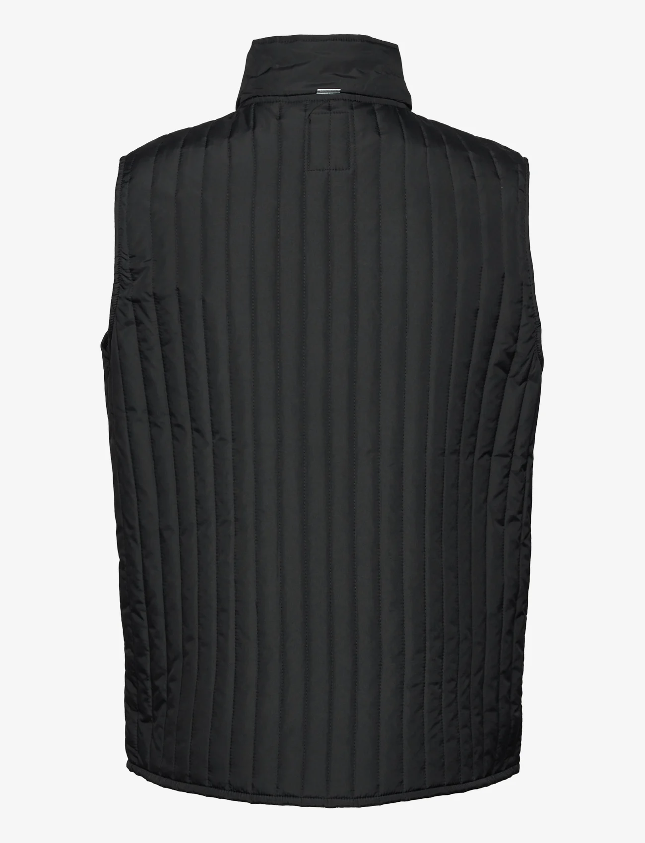 Lindbergh - Vertical quilted waistcoat - vests - black - 1