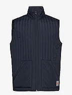Vertical quilted waistcoat - NAVY
