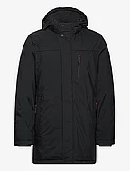 Hooded parka jacket - BLACK