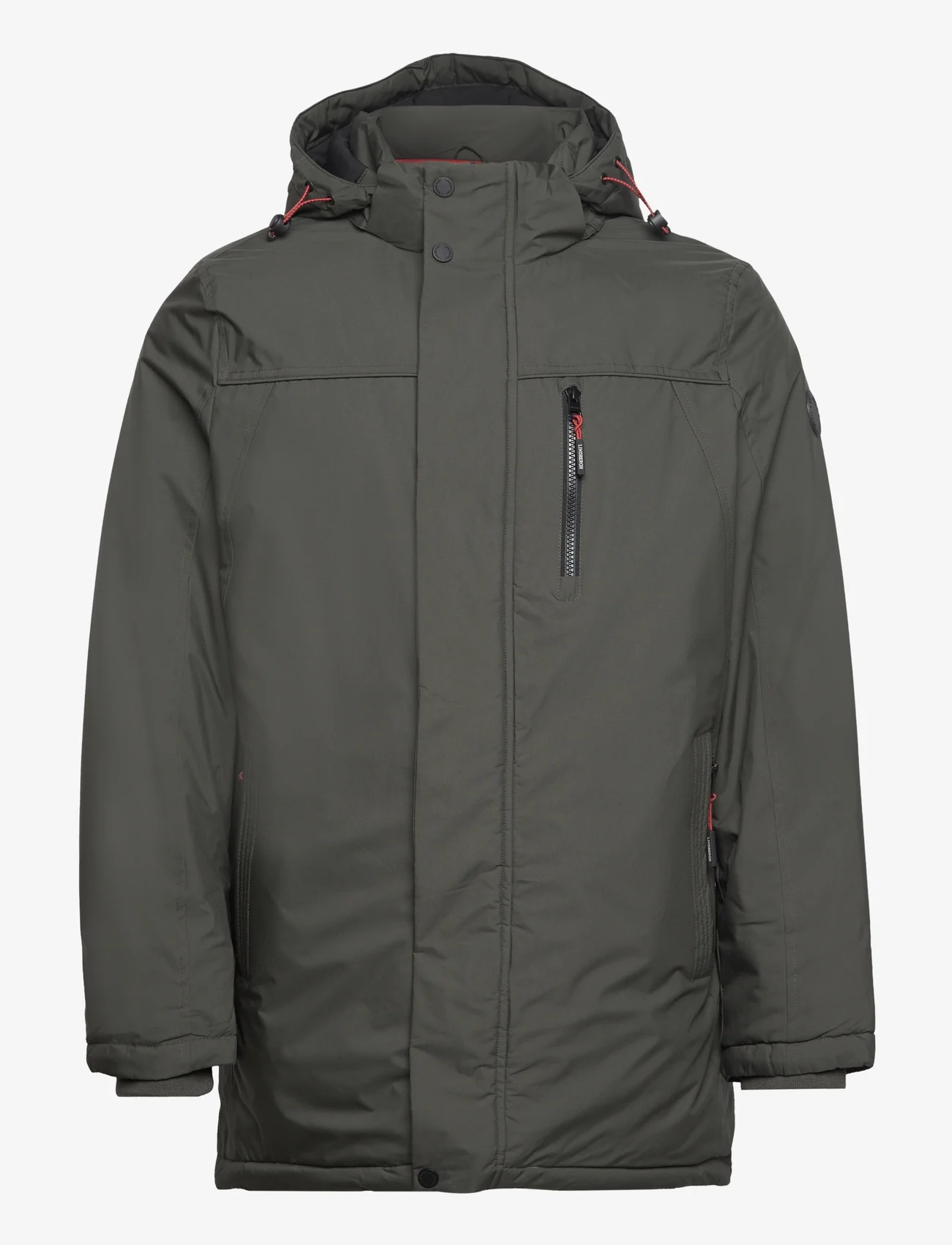 Lindbergh - Hooded parka jacket - winter jackets - dk army - 0
