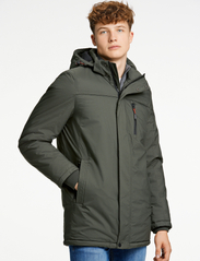 Lindbergh - Hooded parka jacket - winter jackets - dk army - 2