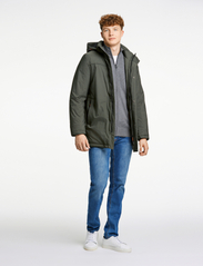 Lindbergh - Hooded parka jacket - winter jackets - dk army - 4