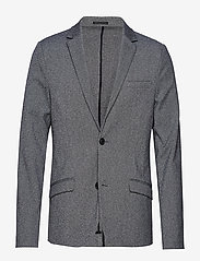 Lindbergh - Superflex knitted blazer - kahehe rinnatisega pintsakud - grey mix - 0