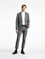Lindbergh - Superflex knitted blazer - double breasted blazers - grey mix - 2