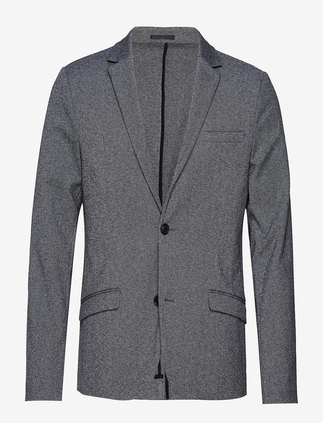 Lindbergh - Superflex knitted blazer - single breasted blazers - grey mix - 1