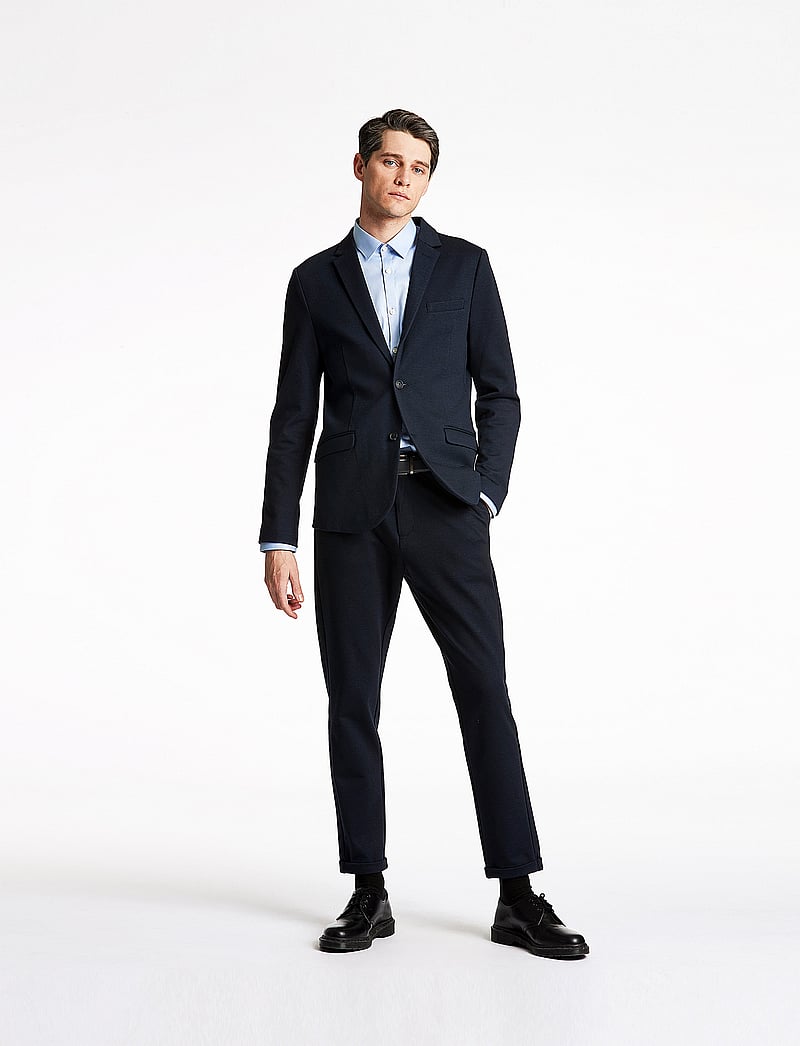 Lindbergh - Superflex knitted blazer - Ühe rinnatisega pintsakud - navy mix - 0