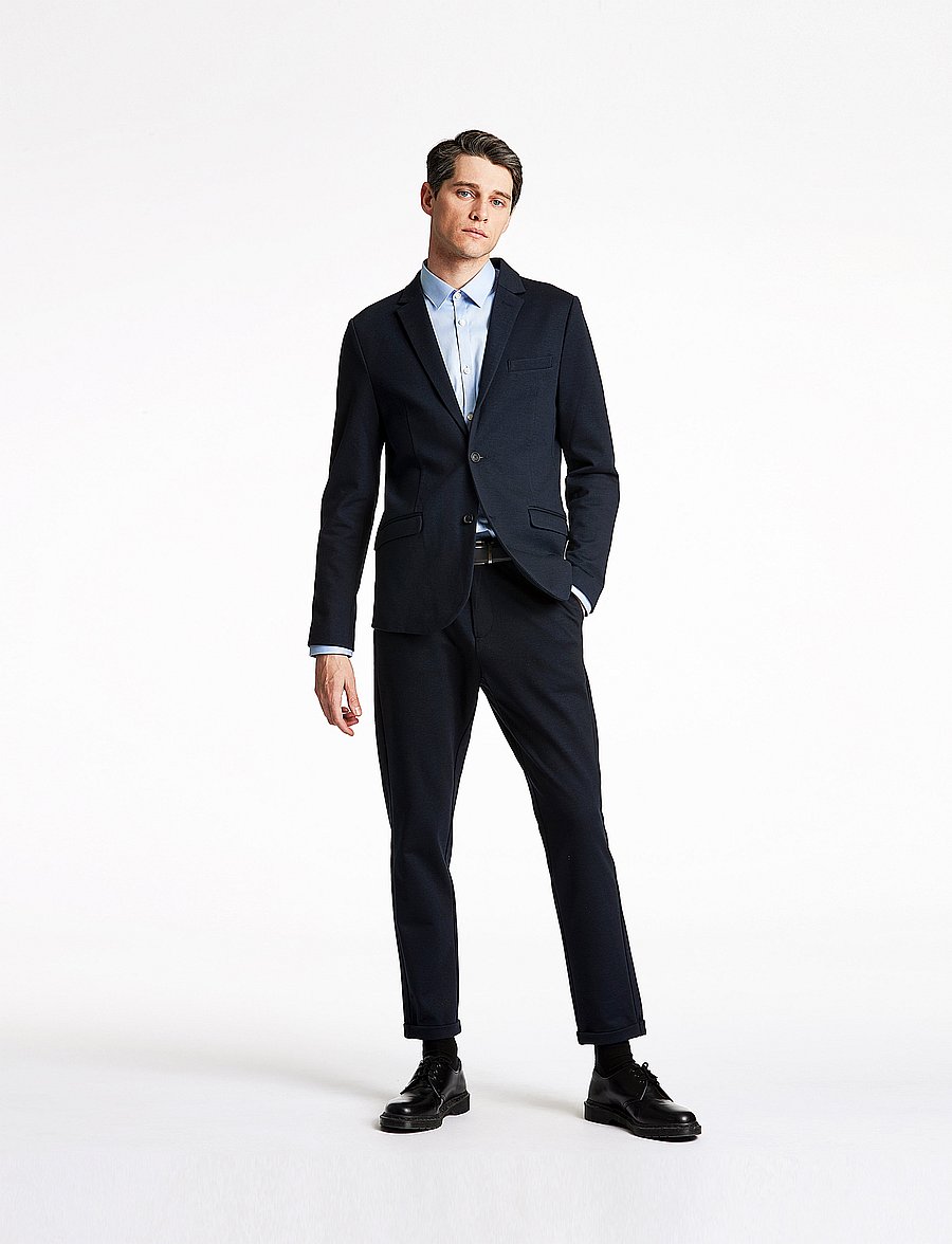 Lindbergh - Superflex knitted blazer - einreiher - navy mix - 0