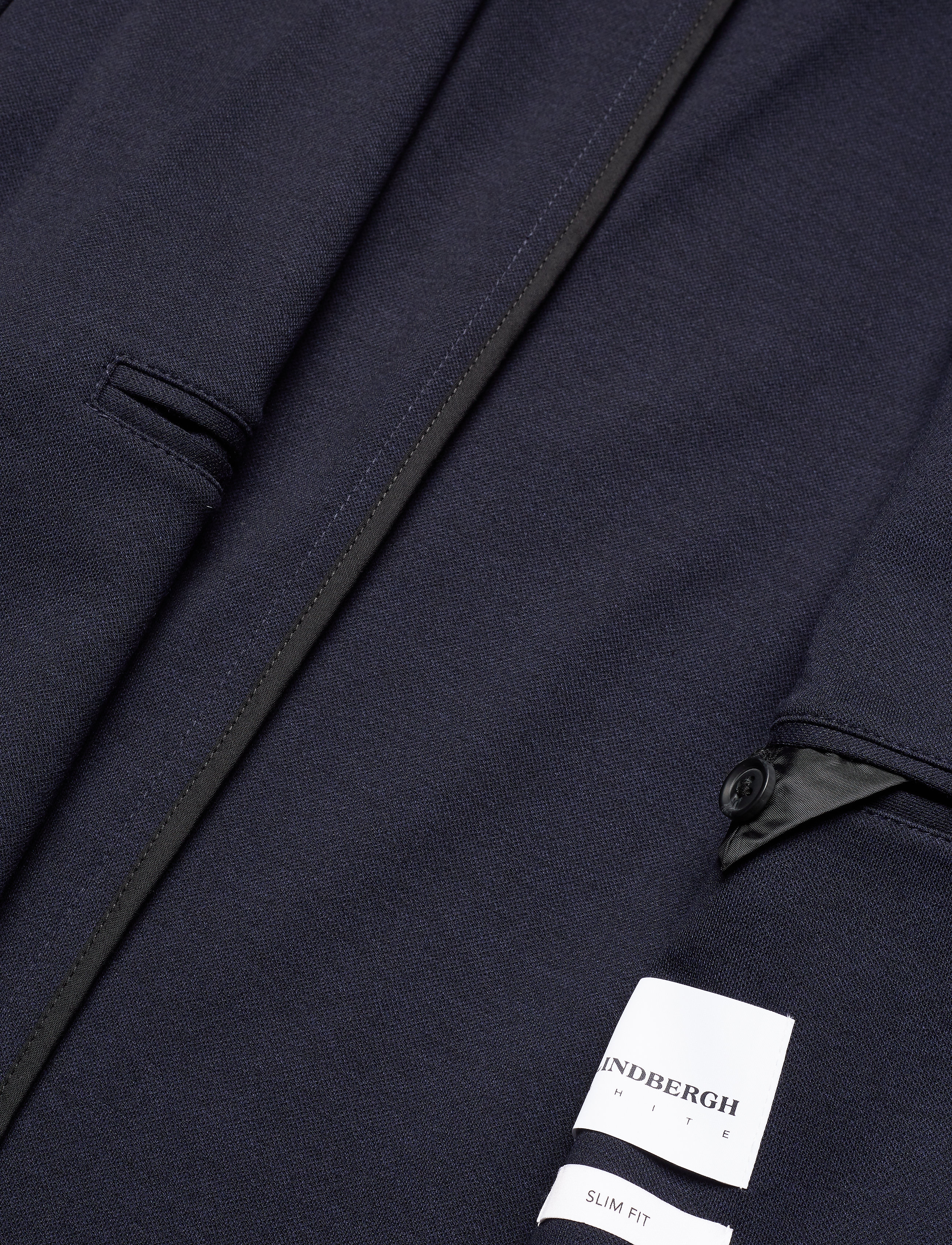 Lindbergh - Superflex knitted blazer - single breasted blazers - navy mix - 5