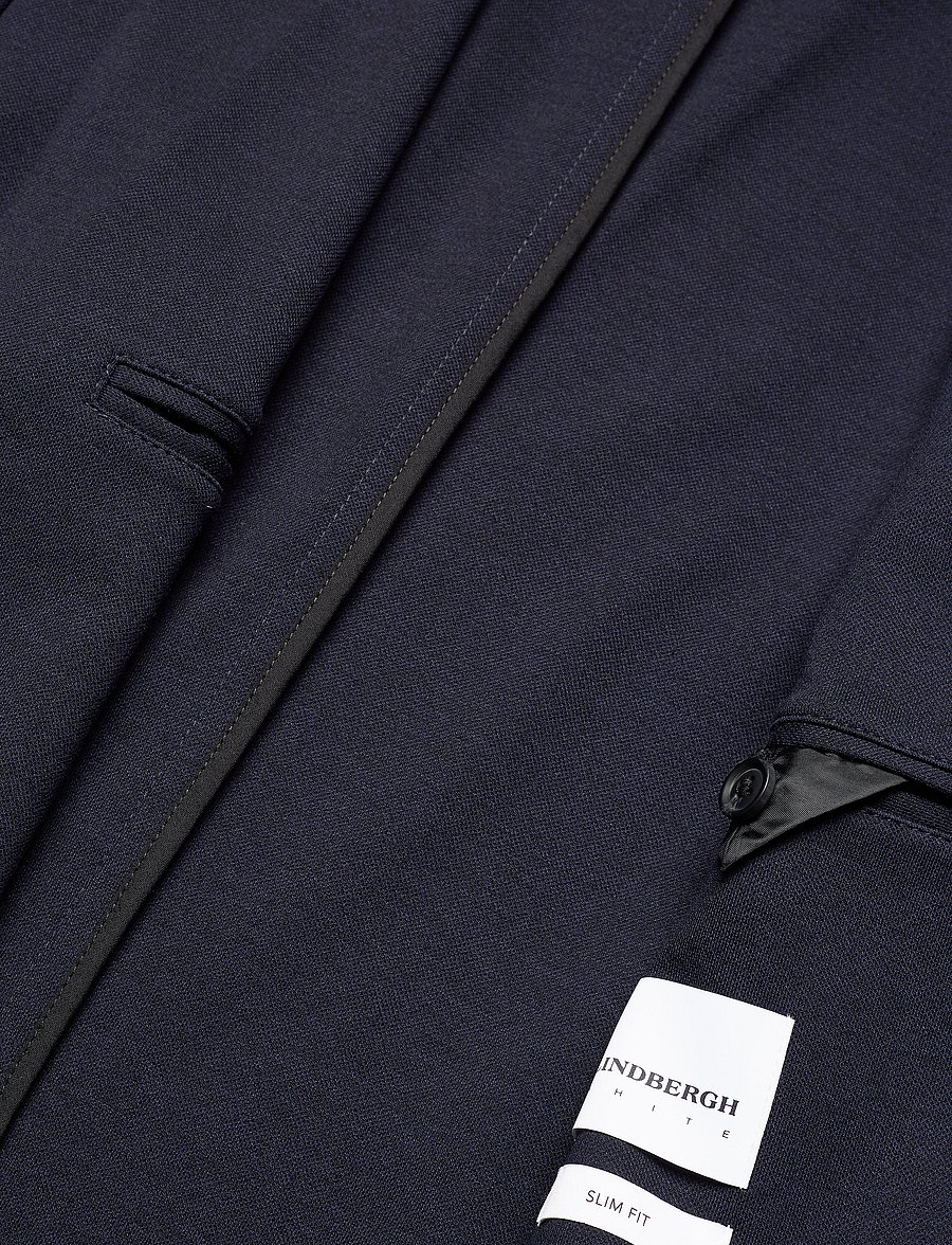 Lindbergh - Superflex knitted blazer - einreiher - navy mix - 5