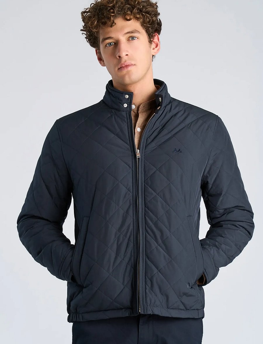 Lindbergh - Classic quilted jacket - fall jackets - dk navy - 4