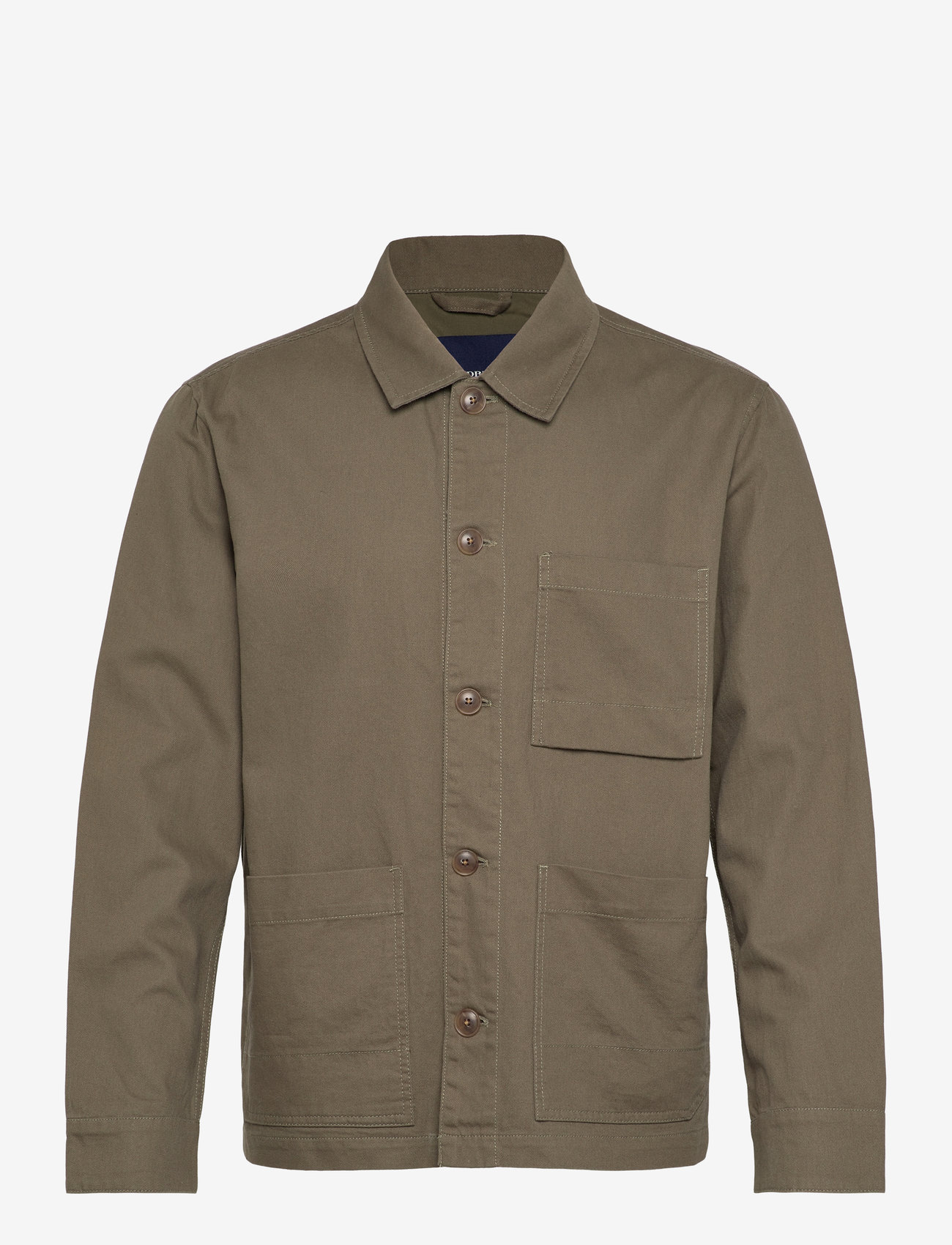 Lindbergh - Linen blend overshirt - herbstliche kleidung - dk dusty olive - 0