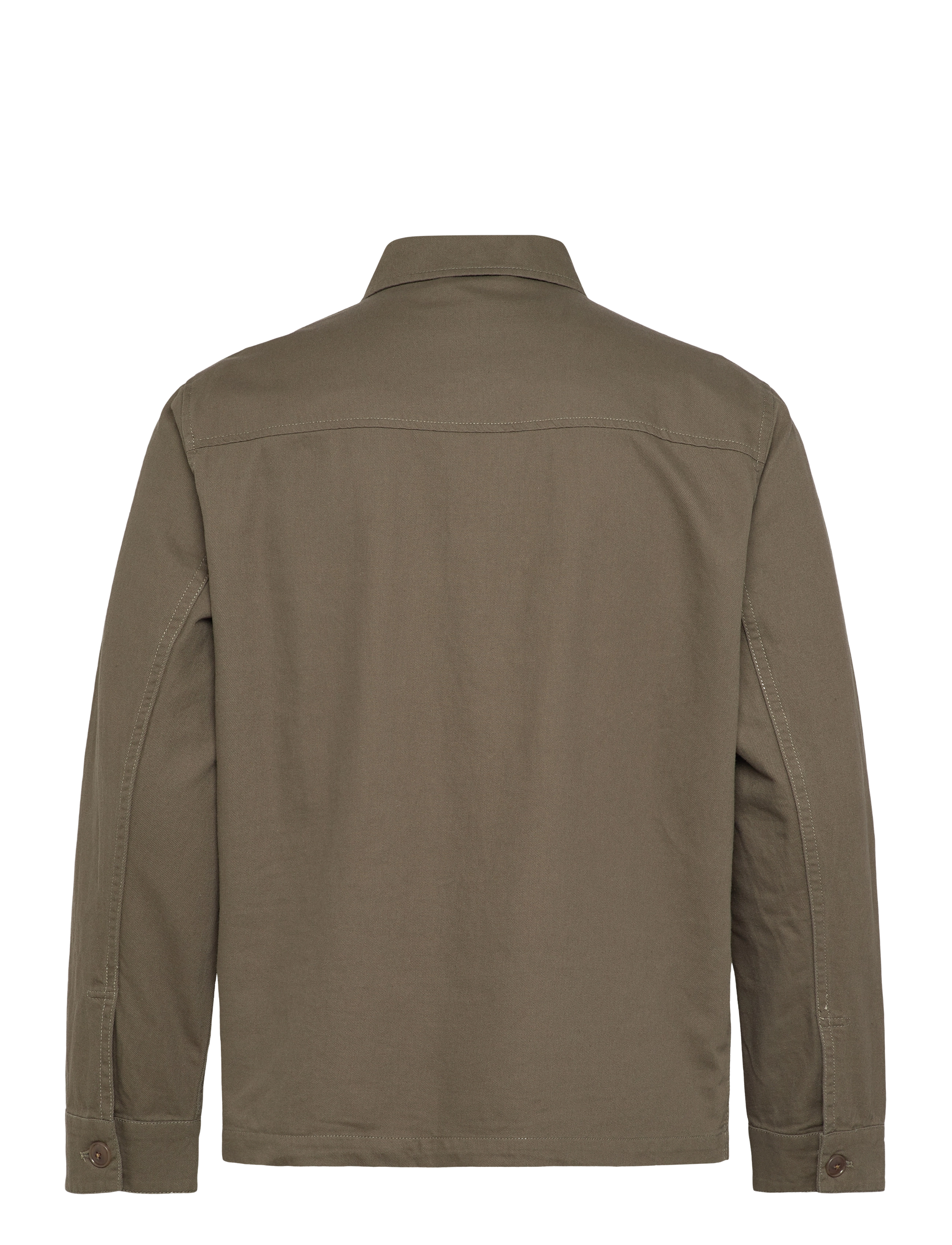 Lindbergh - Linen blend overshirt - mænd - dk dusty olive - 1
