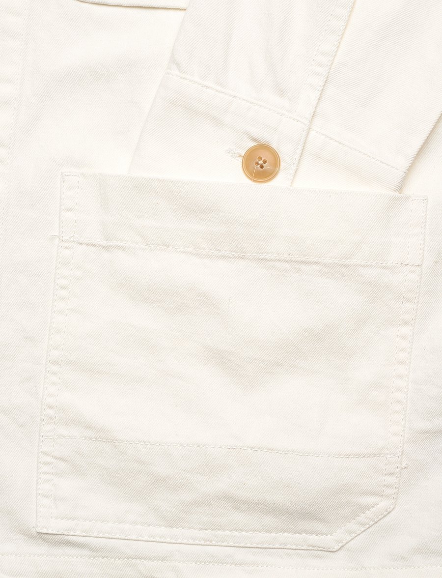 Lindbergh - Linen blend overshirt - off white - 3