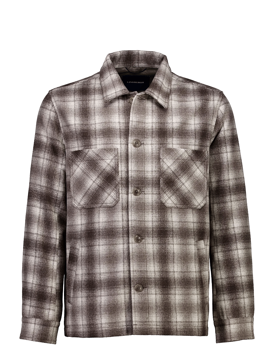 Lindbergh - Wool blend overshirt - jackor - dk sand - 1