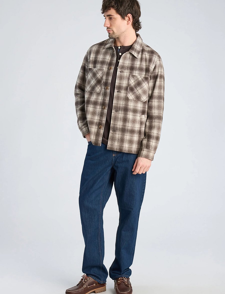 Lindbergh - Wool blend overshirt - jackor - dk sand - 0