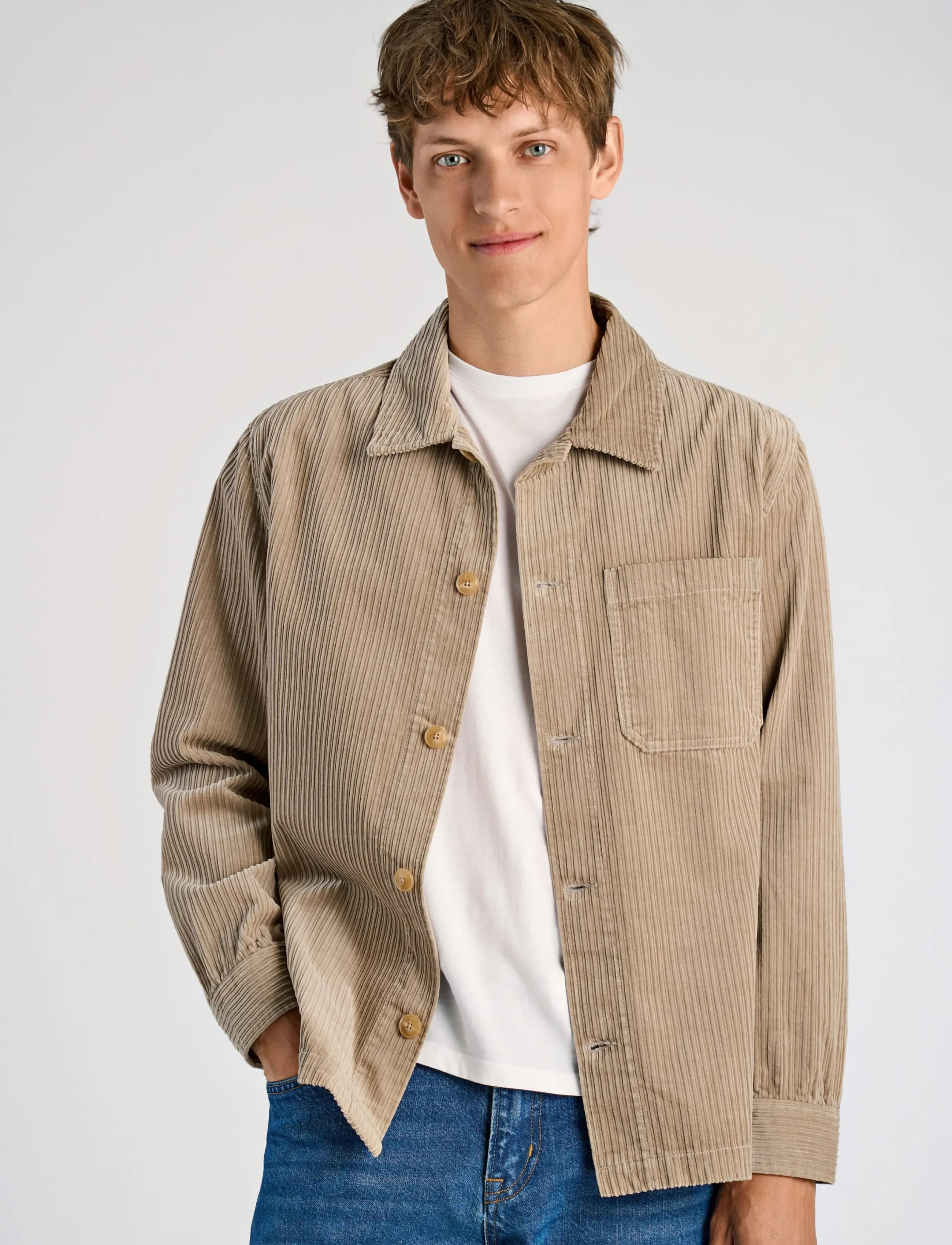 Lindbergh Corduroy Overshirt overshirts herr – bild 2