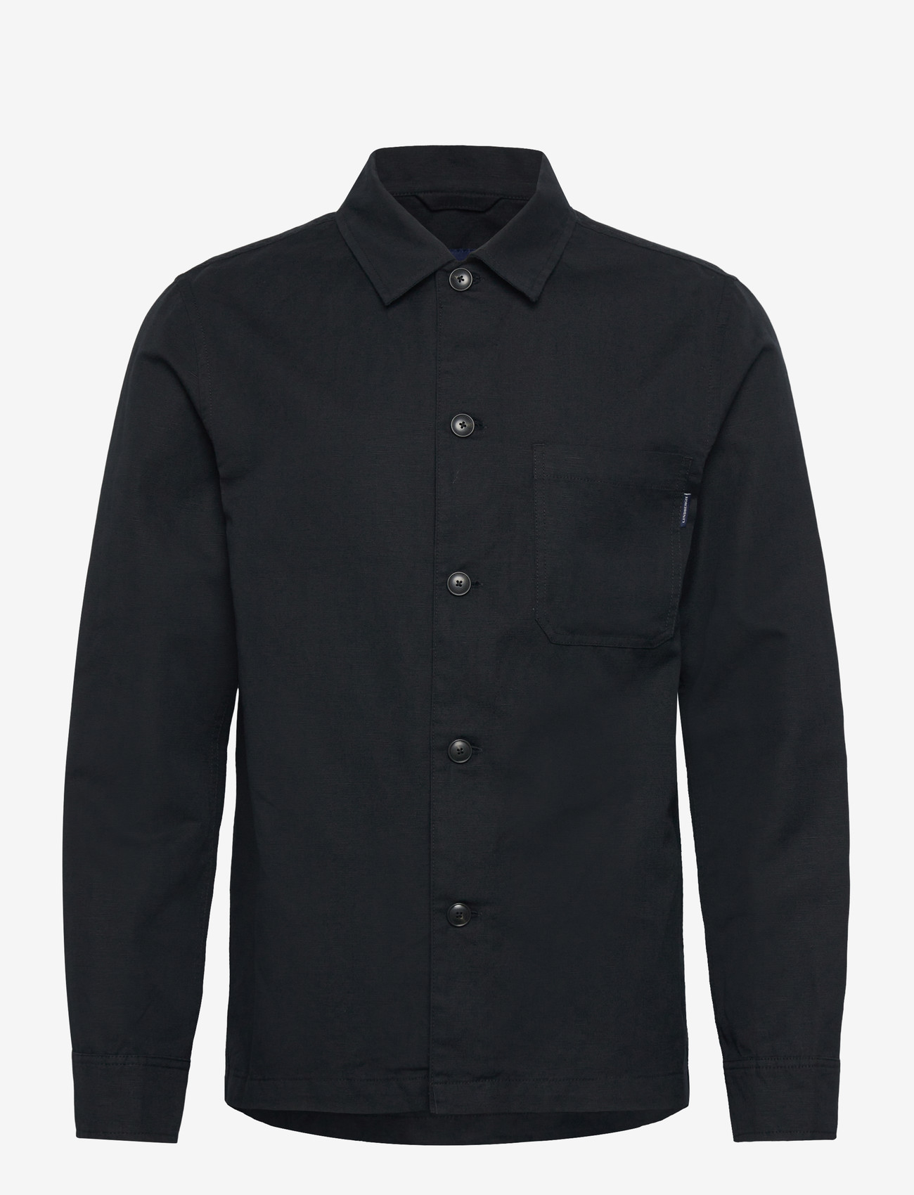 Lindbergh - Linen blend overshirt - mænd - black - 1