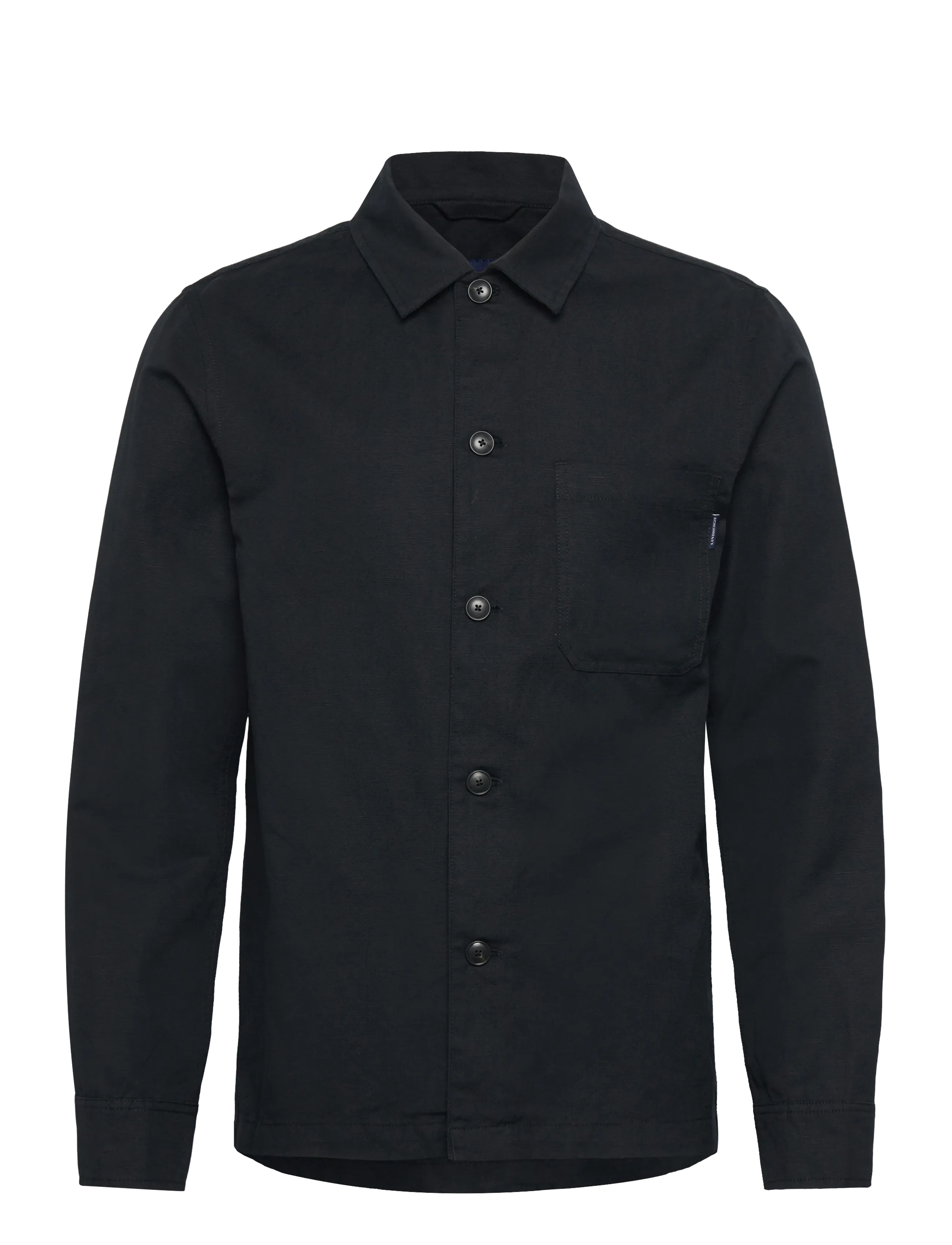 Lindbergh Linen blend overshirt - Overskjorter - BLACK / black