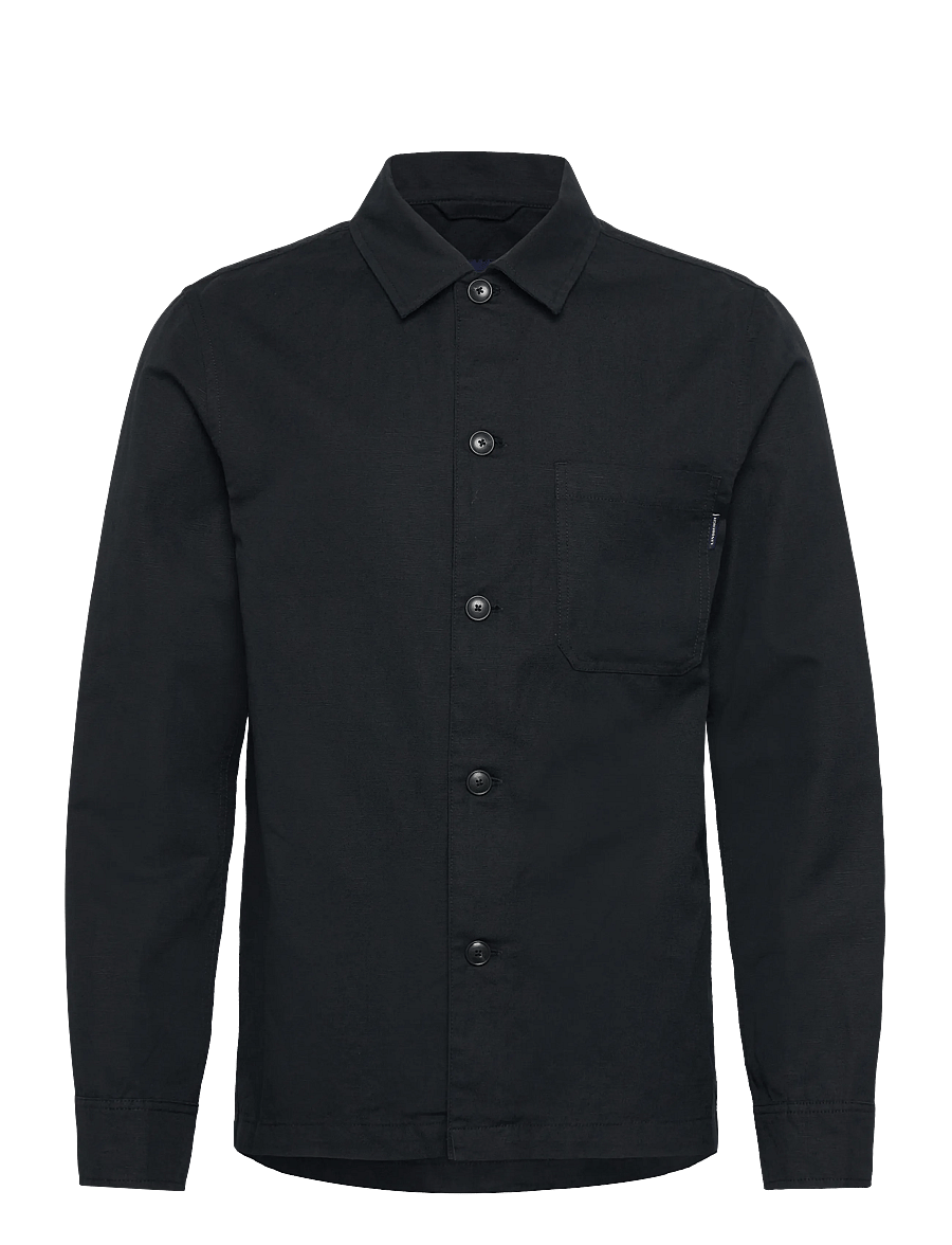 Lindbergh - Linen blend overshirt - collections - black - 1