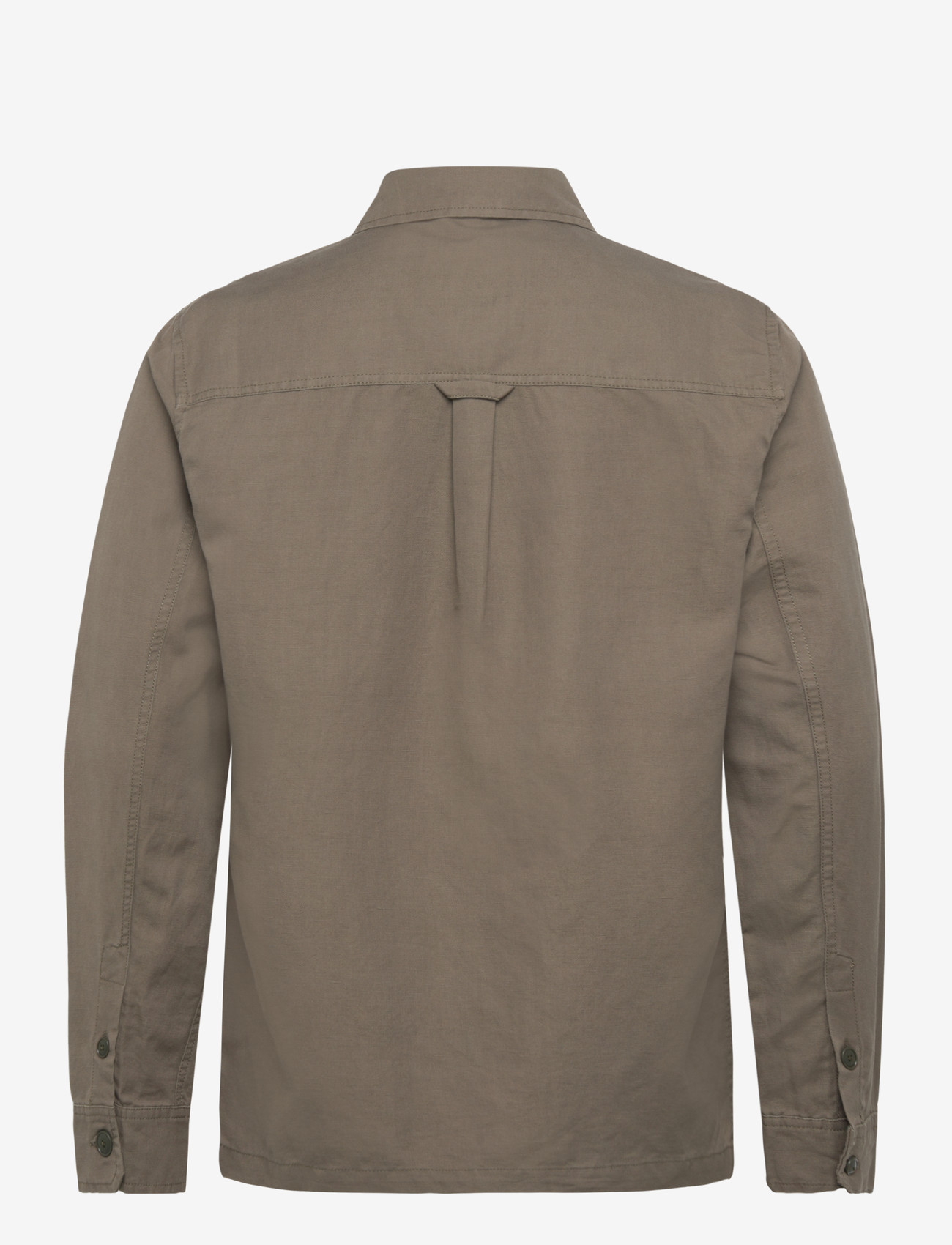 Lindbergh - Linen blend overshirt - kollektioner - dk olive - 2