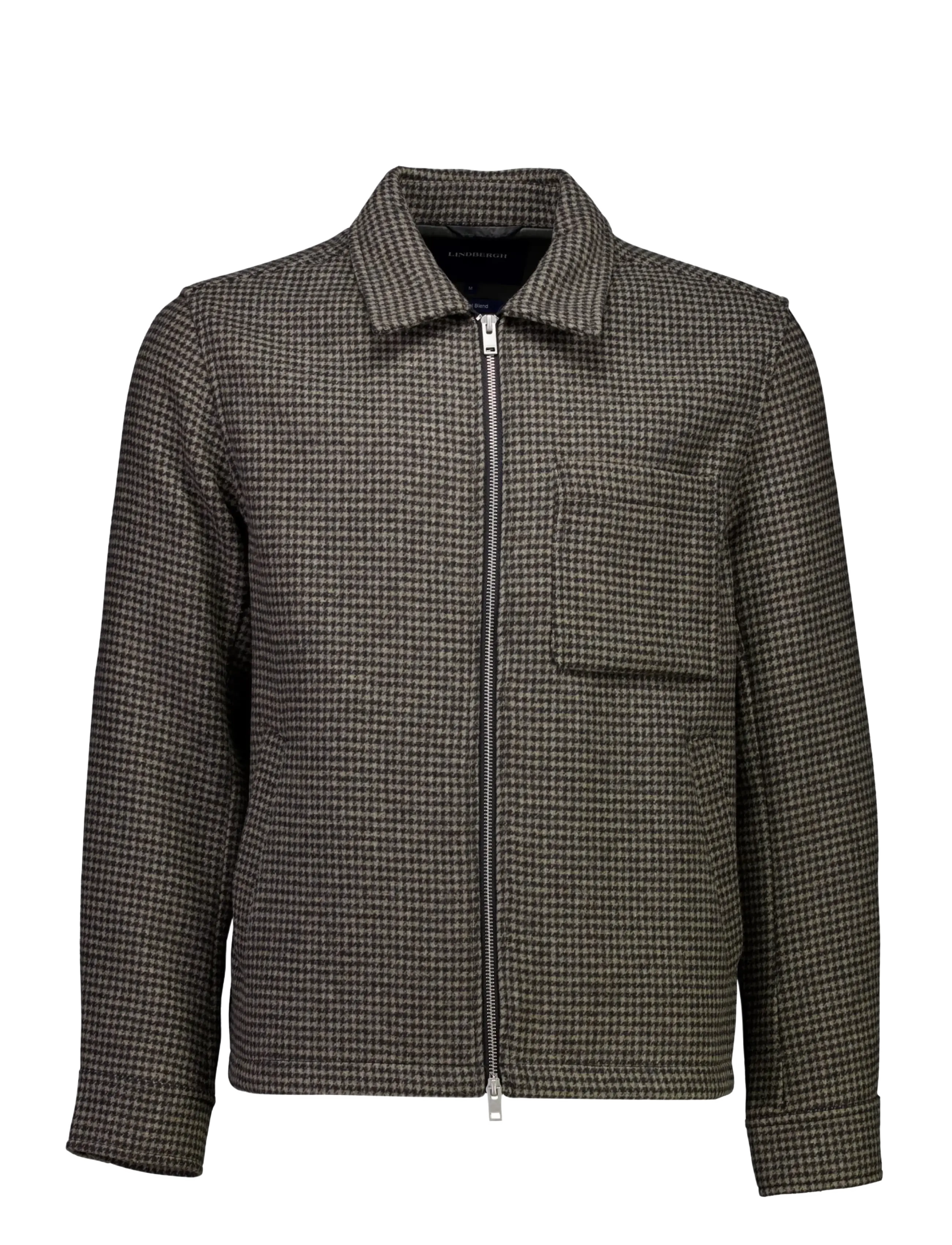 Lindbergh - Houndstooth overshirt - jackor - dk brown mix - 1