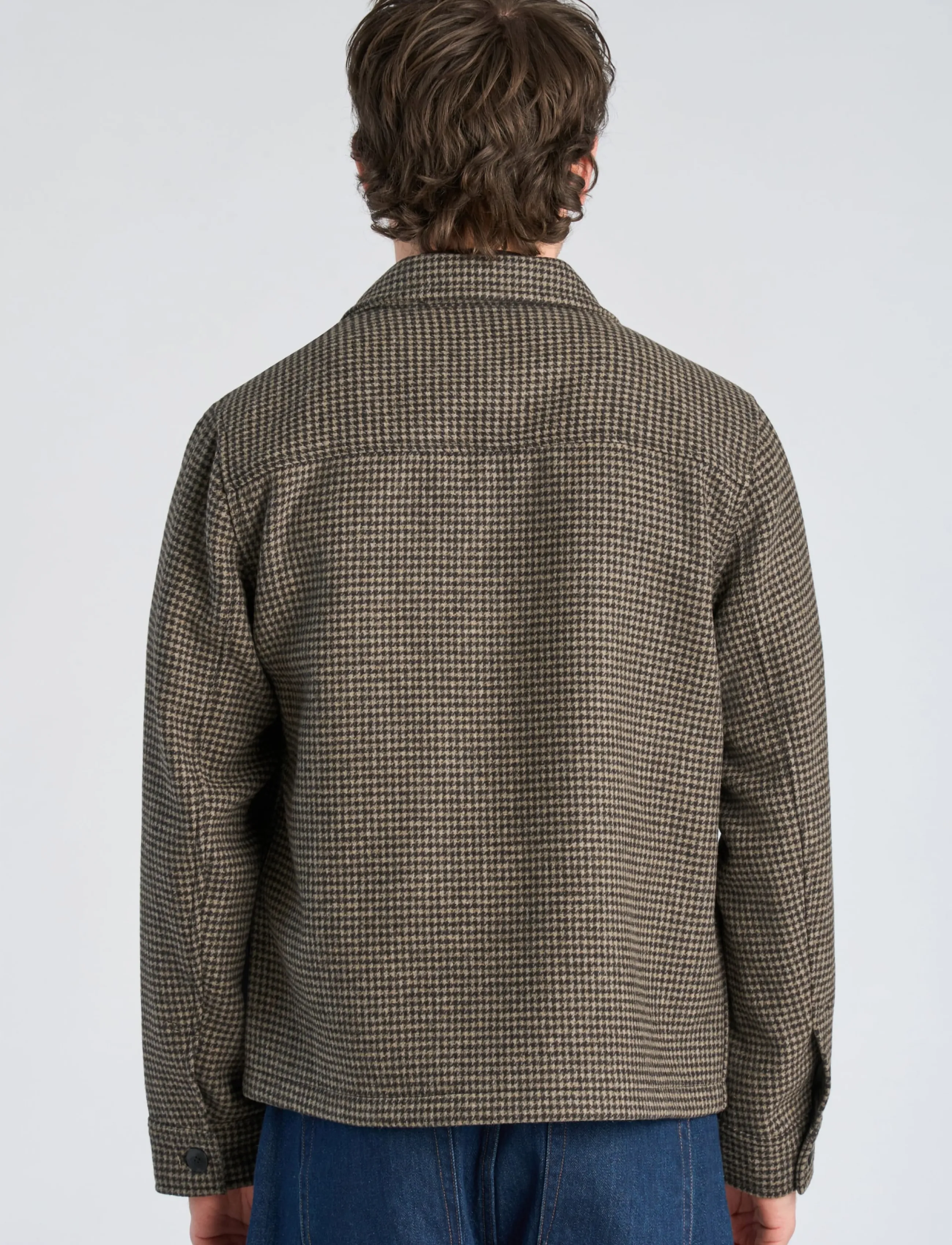 Lindbergh - Houndstooth overshirt - jackor - dk brown mix - 4