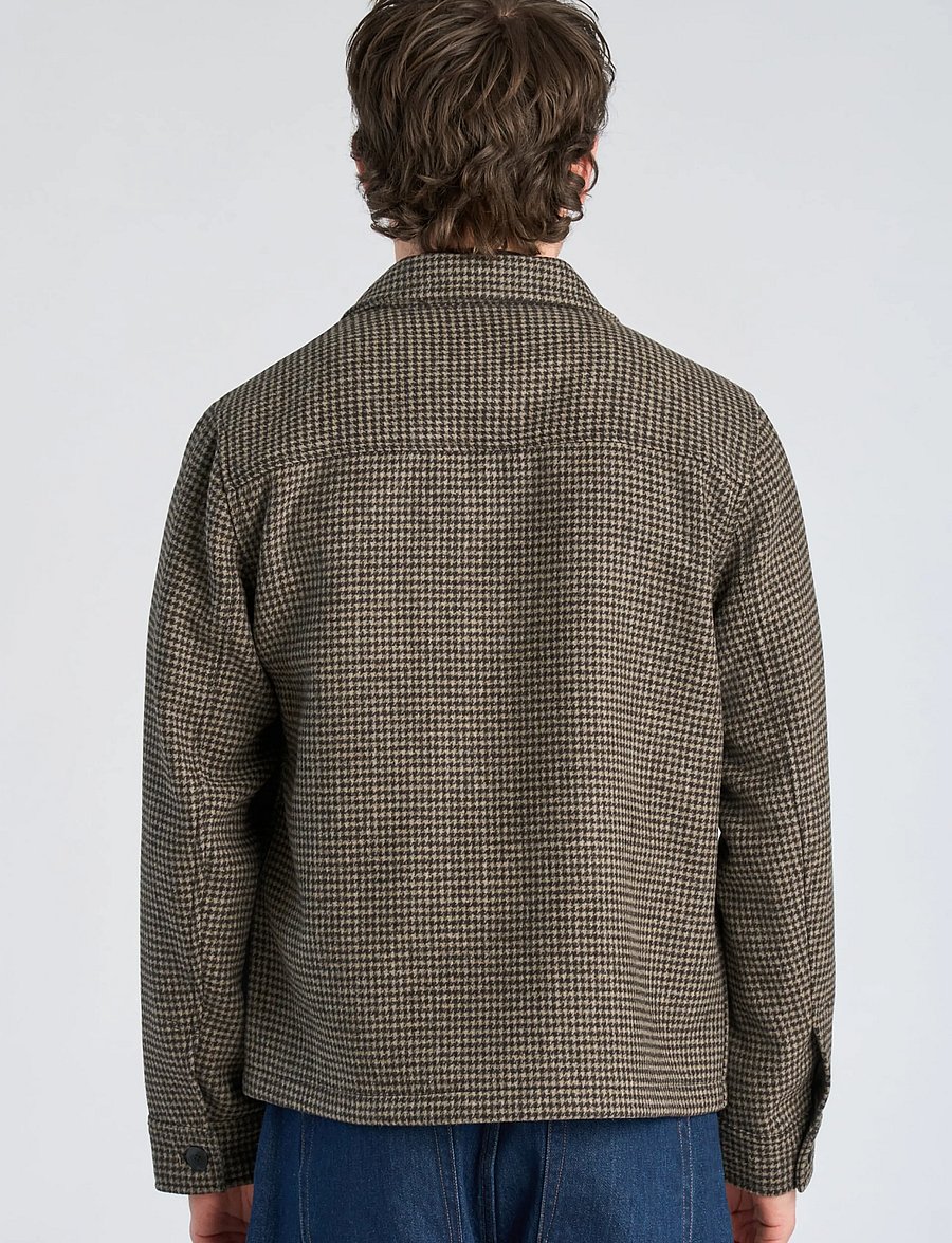 Lindbergh - Houndstooth overshirt - jackor - dk brown mix - 4