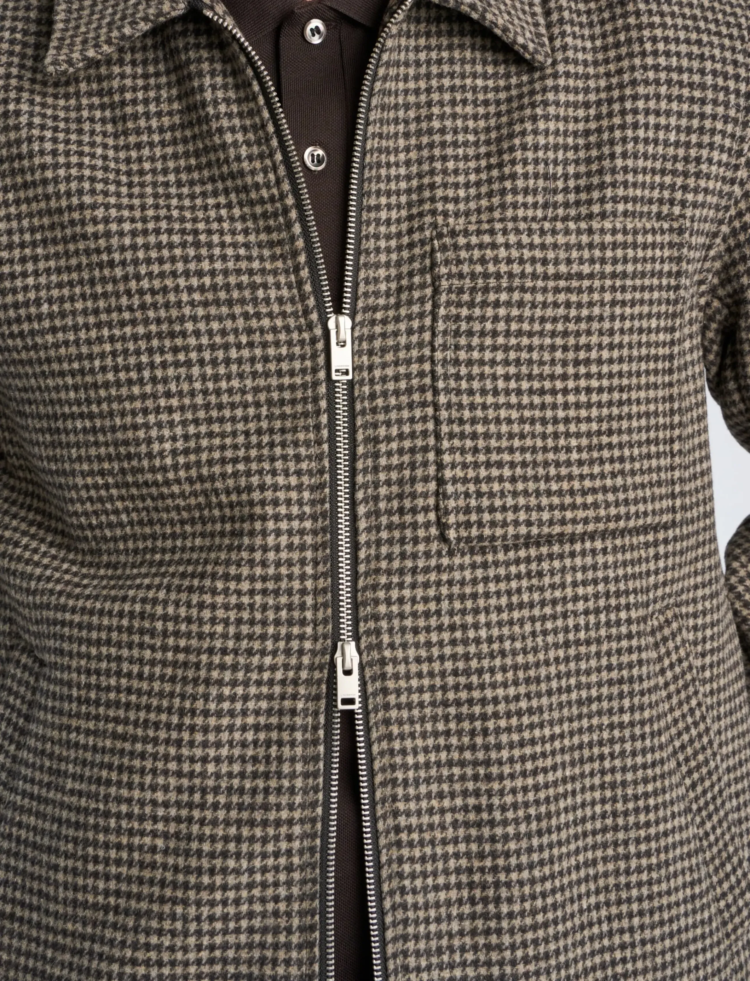 Lindbergh Houndstooth Overshirt vinterjackor herr – bild 5