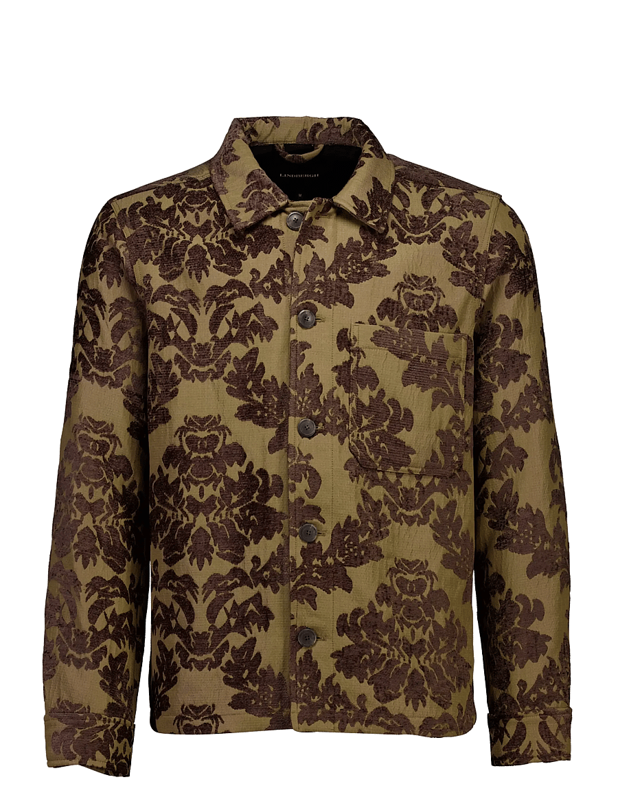 Lindbergh - Jacquard overshirt - kollektsioonid - dusty brown - 1