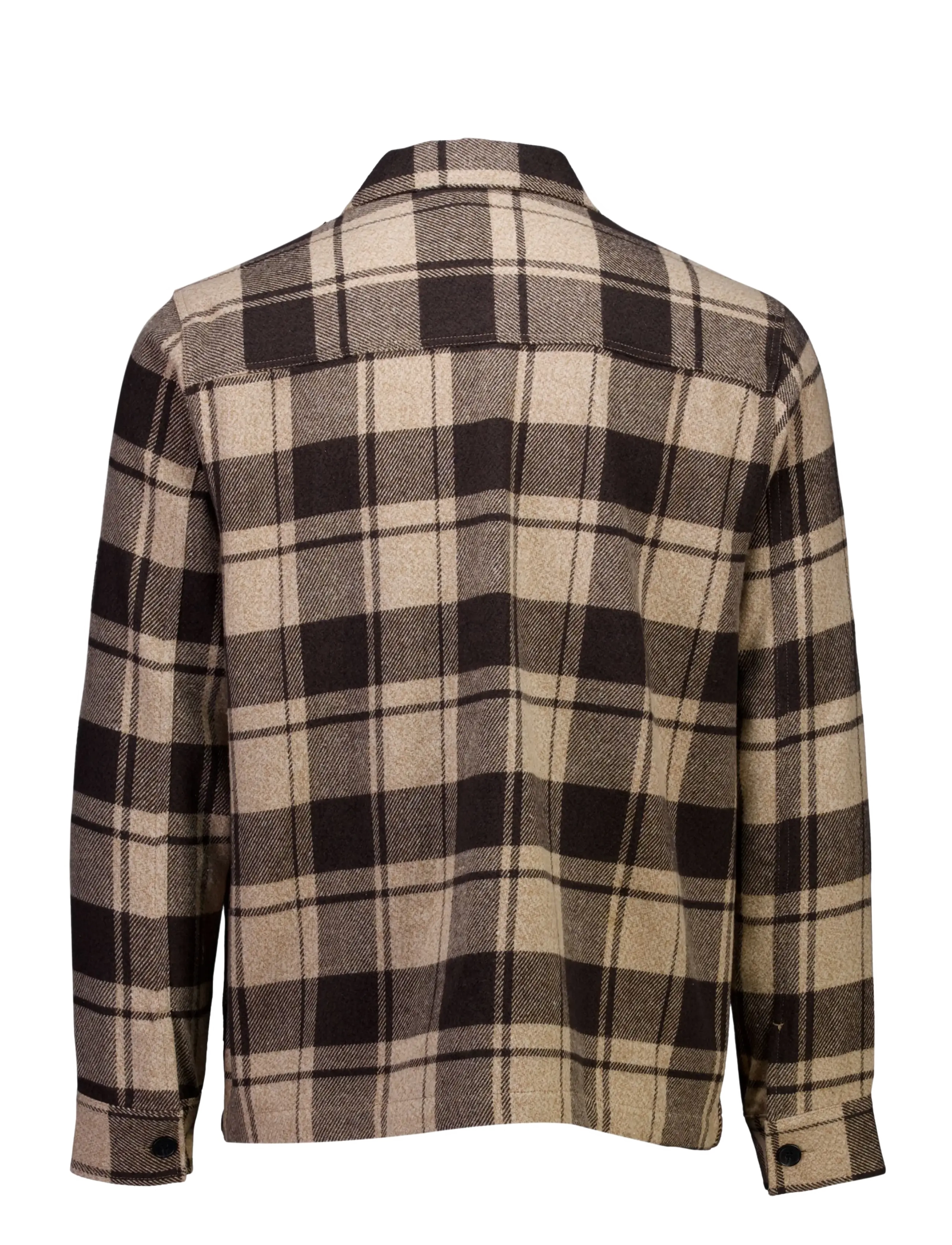 Lindbergh - Check overshirt L/S - dk brown - 2