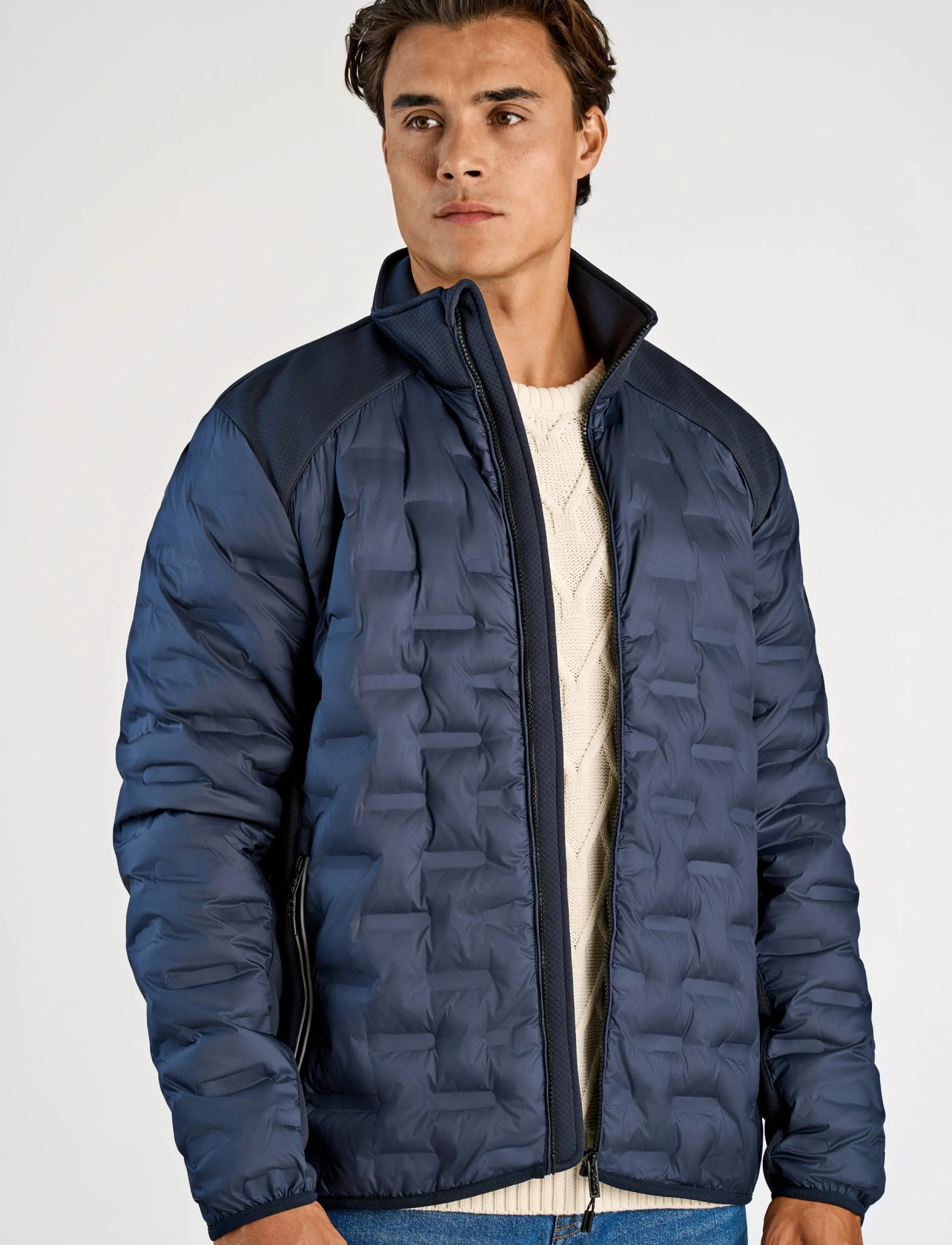 Lindbergh - Functional hybrid jacket - hybrid jackets  - navy - 3