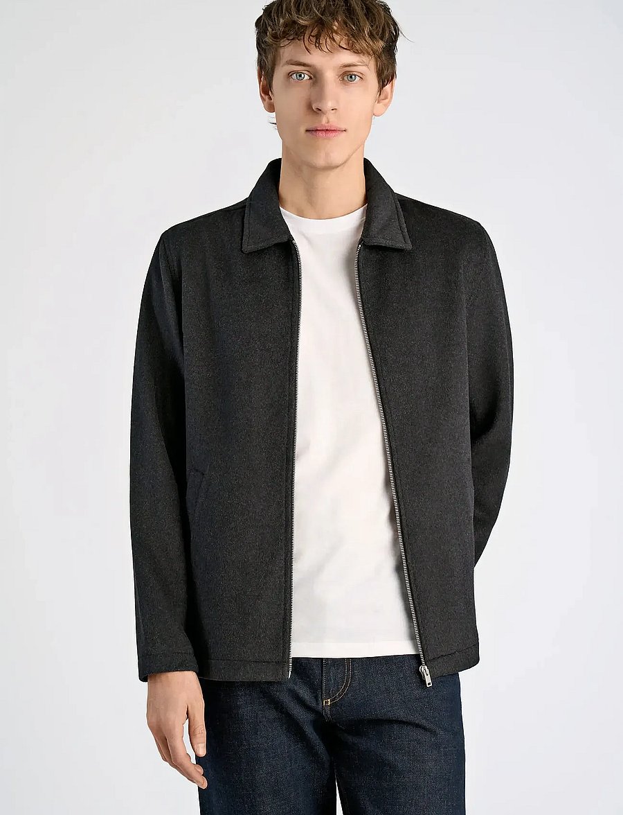 Lindbergh - Wool blend blouson - jacken - black - 5
