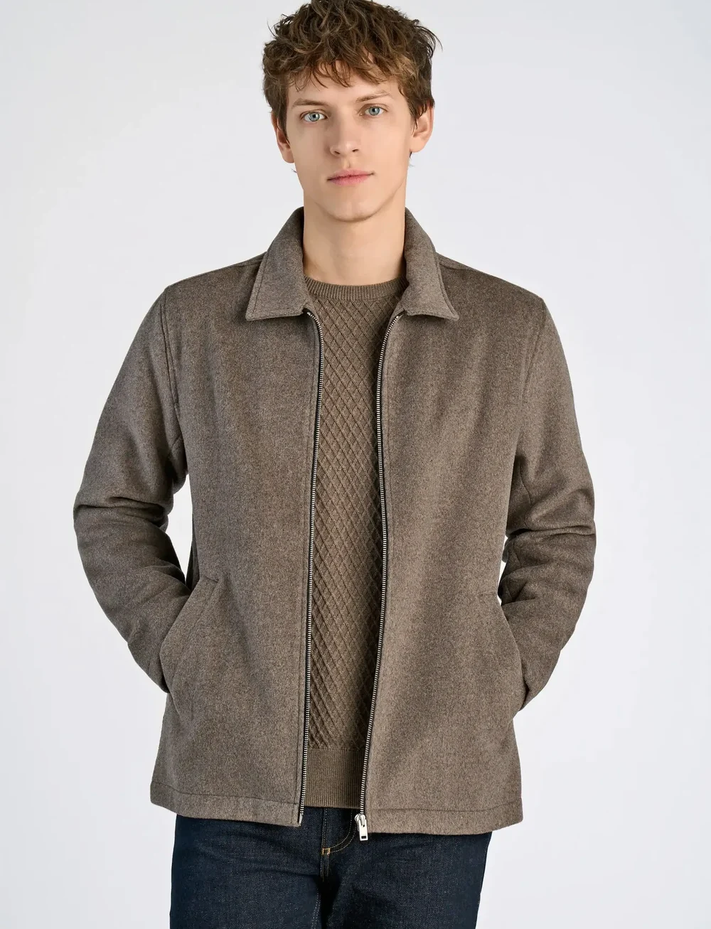 Lindbergh - Wool blend blouson - winter jackets - dk sand - 5