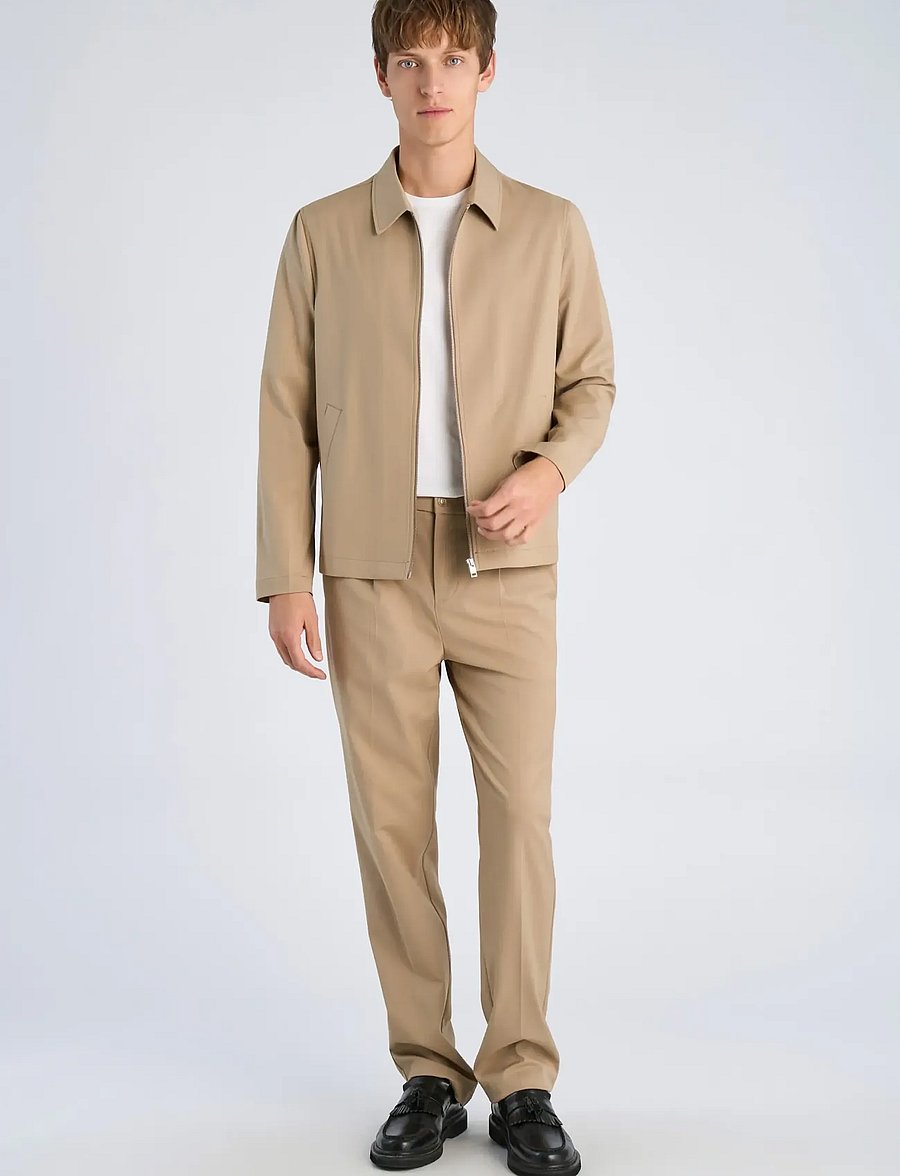 Lindbergh - Stretch twill blouson - herbstjacken - sand - 0