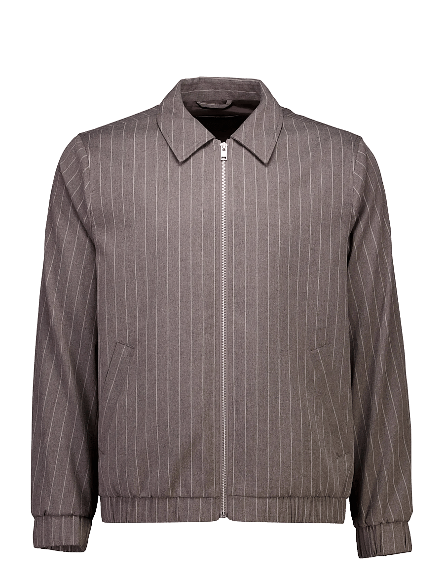 Lindbergh - Stretch stripe blouson - höstjackor - brown - 1