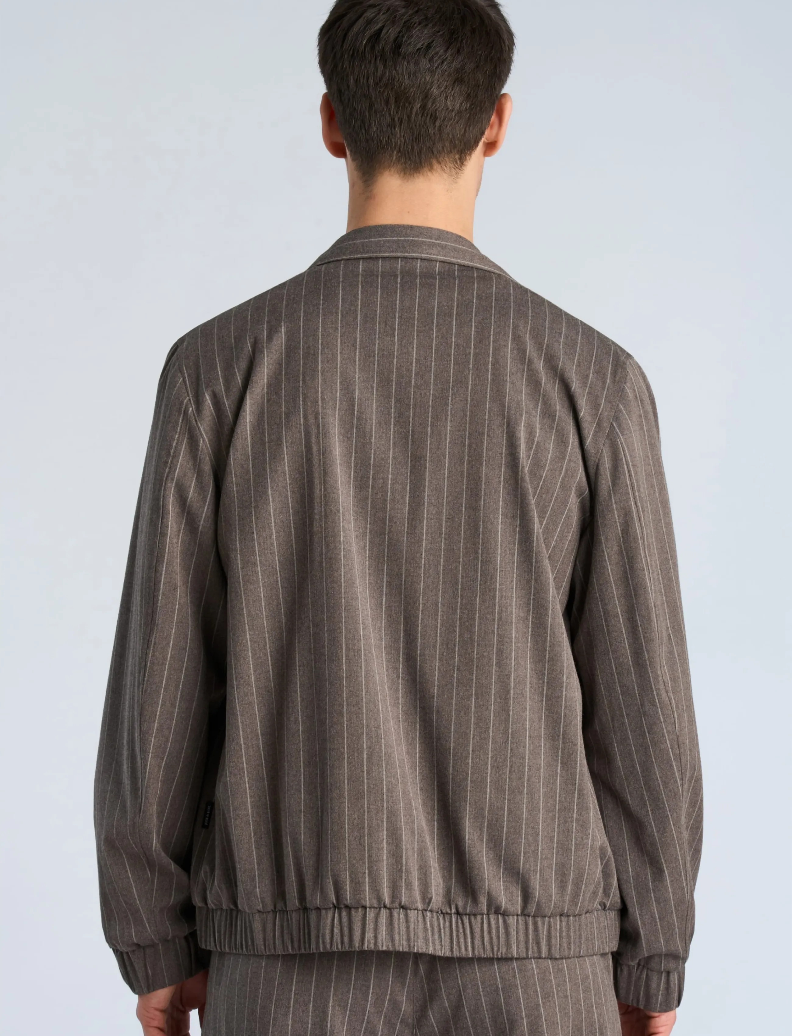 Lindbergh - Stretch stripe blouson - höstjackor - brown - 4