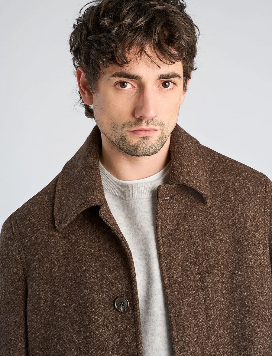 Lindbergh - Wool blend coat - wollmäntel - brown mel - 5