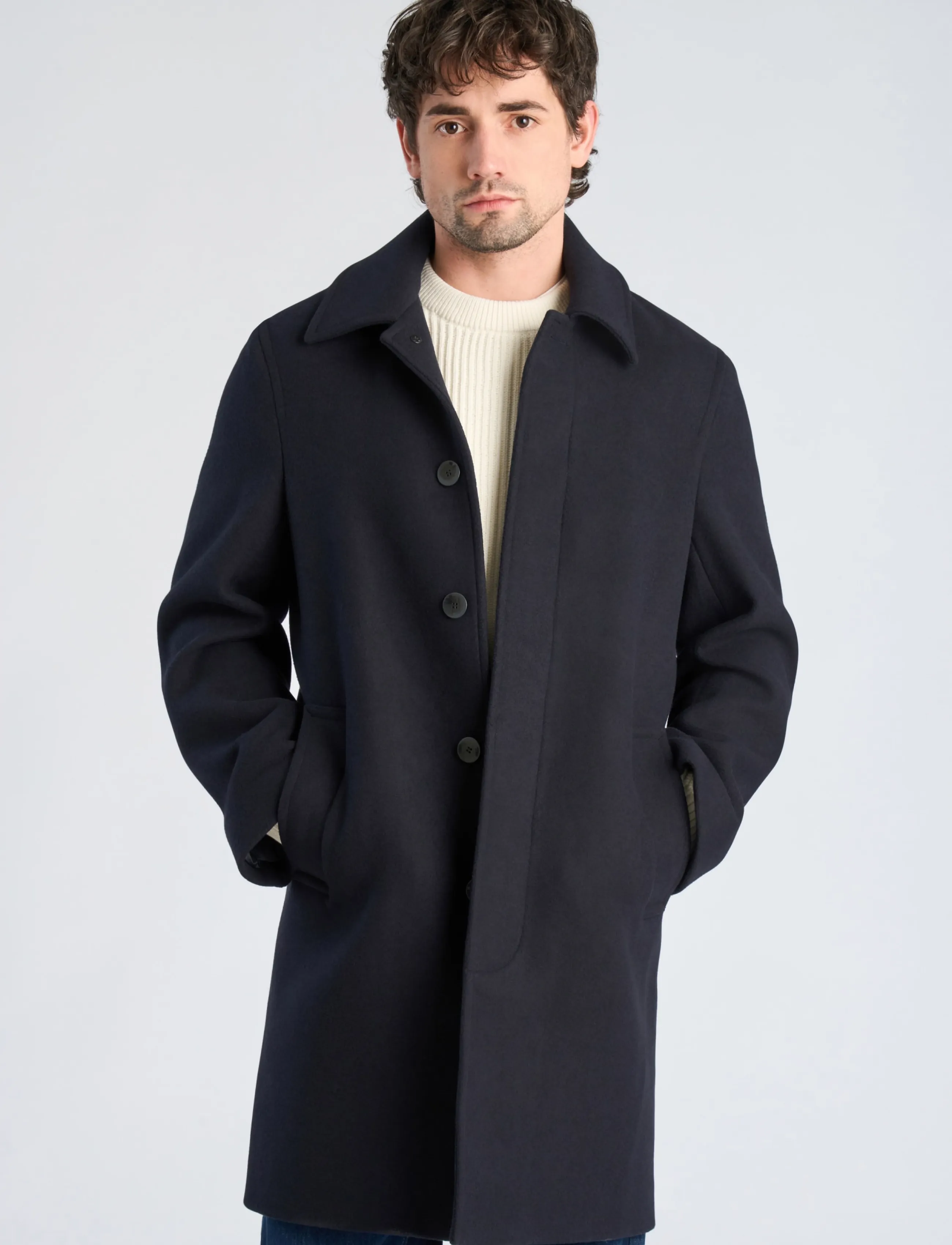 Lindbergh - Wool blend coat - dk navy - 3