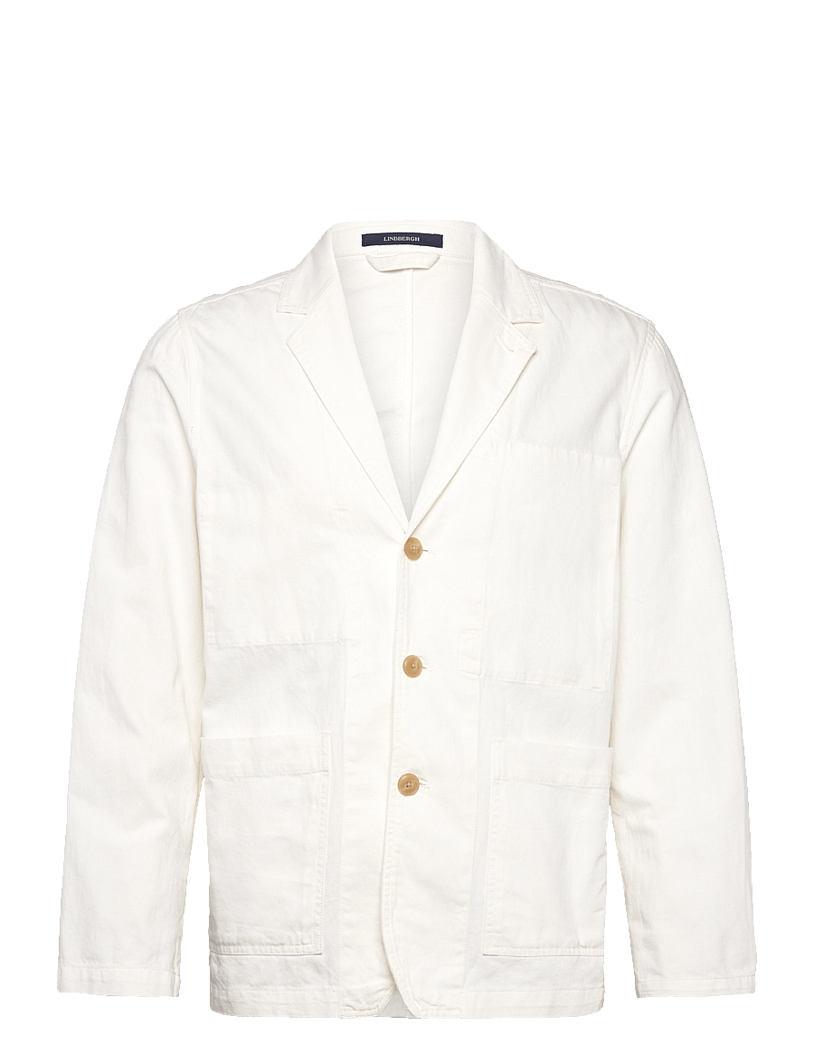 Lindbergh - Linen blend casual blazer - osta olukorra järgi - off white - 0
