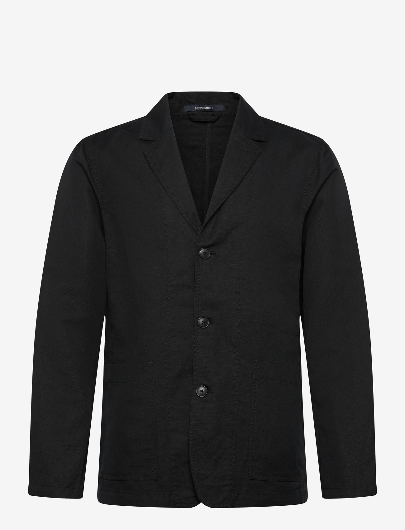 Lindbergh - Linen blend casual blazer - black - 1