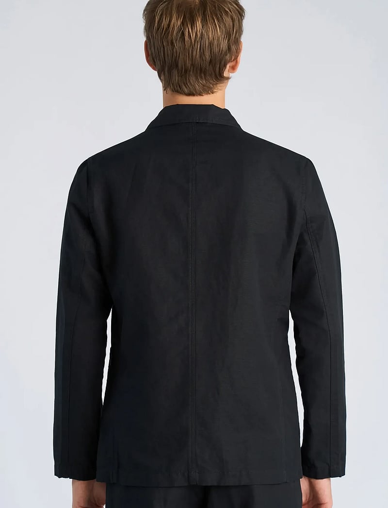 Lindbergh - Linen blend casual blazer - black - 4