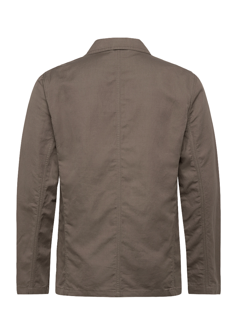 Lindbergh - Linen blend casual blazer - blazers à boutonnage simple - dk olive - 2